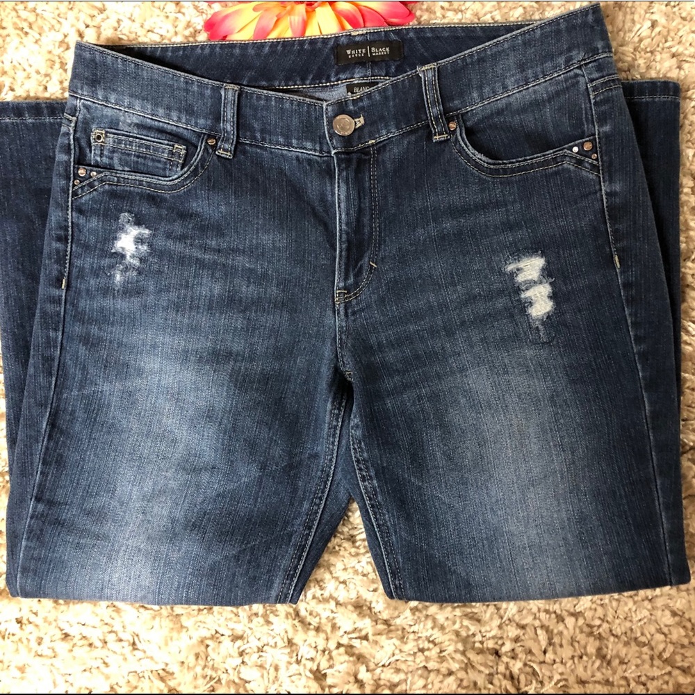 😎 GUC WHBM Distressed Crop Jeans 😎